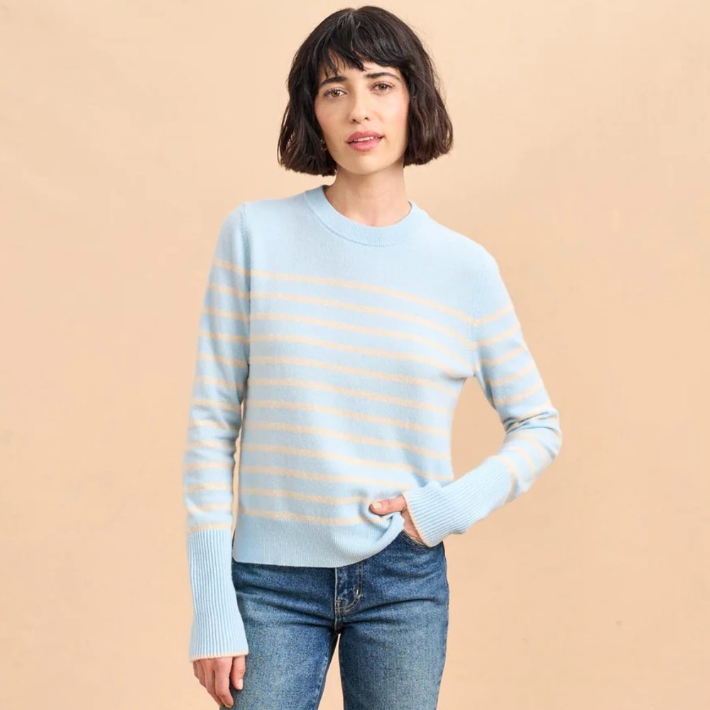 La Ligne Lean Lines Cashmere Stripe Sweater